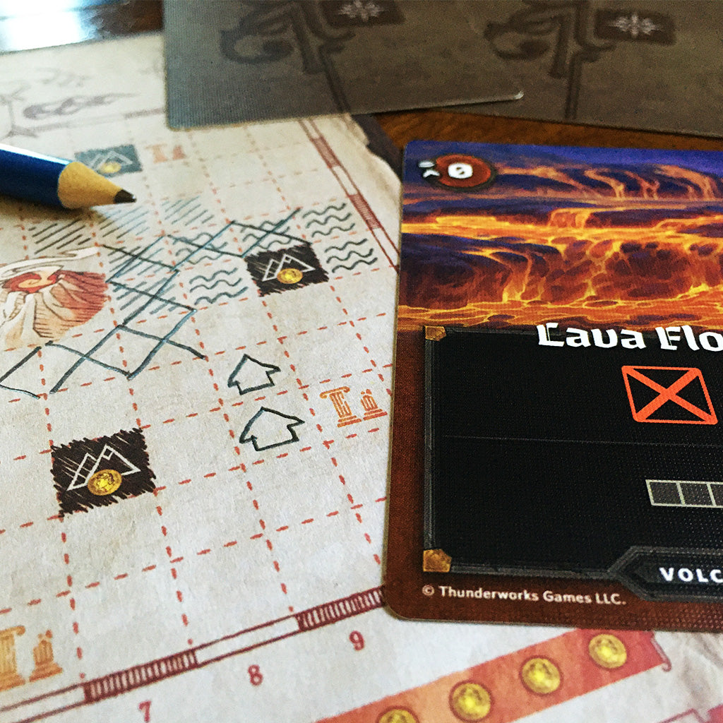 Lava flowing from a volcano in Cartographers Map pack 1, Nebblis