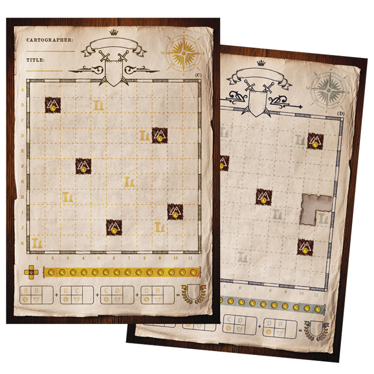Map sheets C and D for Cartographers Heroes