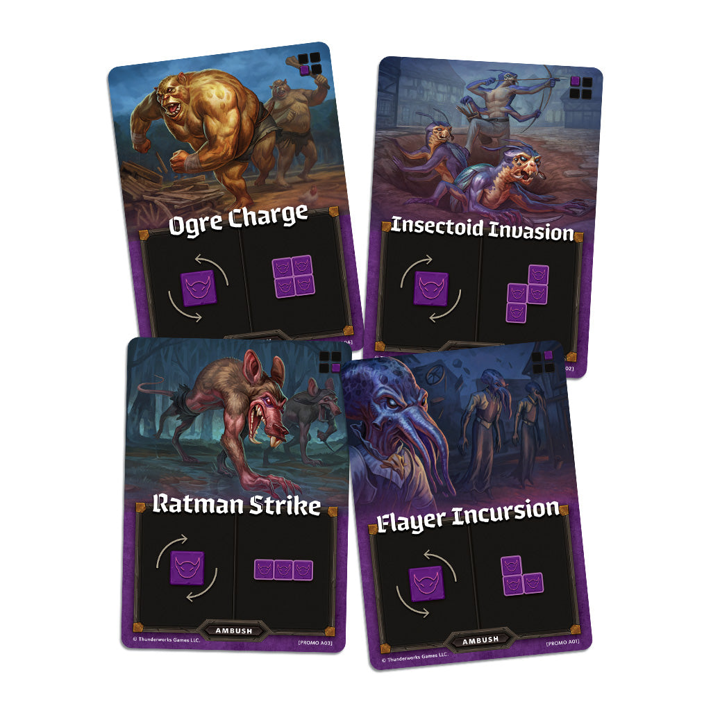 4 new ambush cards for Cartographers or Cartographers Heroes