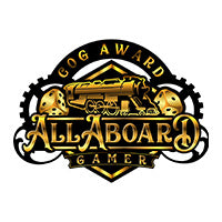 Award logo for All Aboard Gamer board game channel