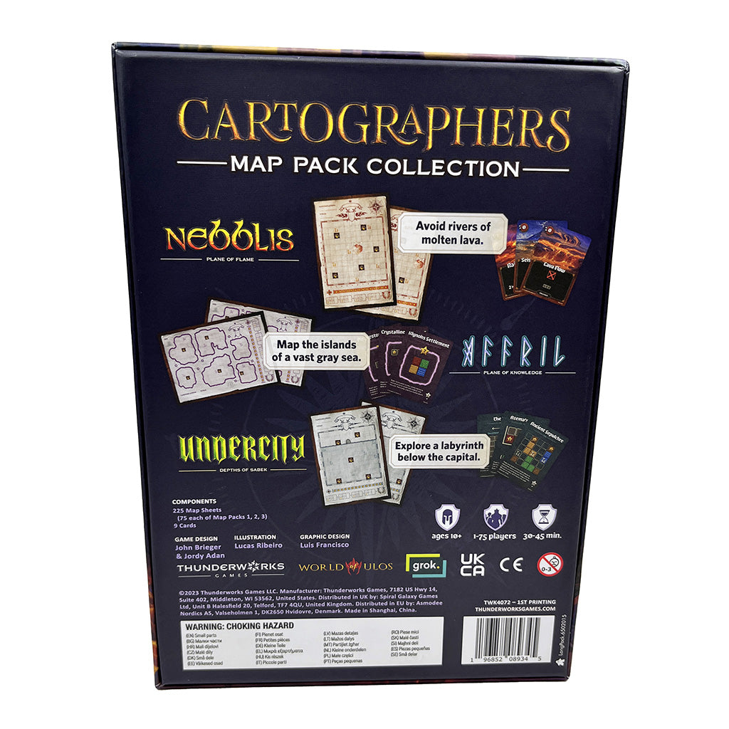 Box back for Cartographers Map Pack Collection