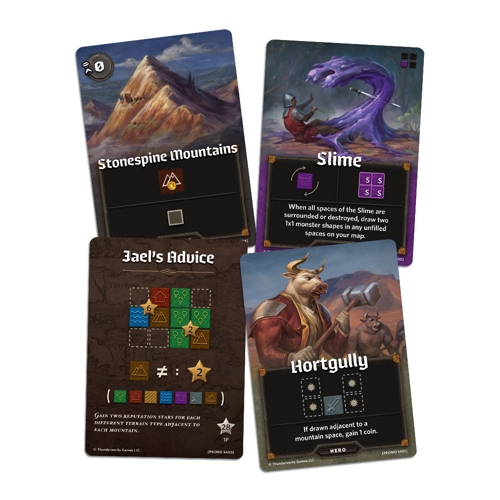 4 new cards for Cartographers or Cartographers Heroes