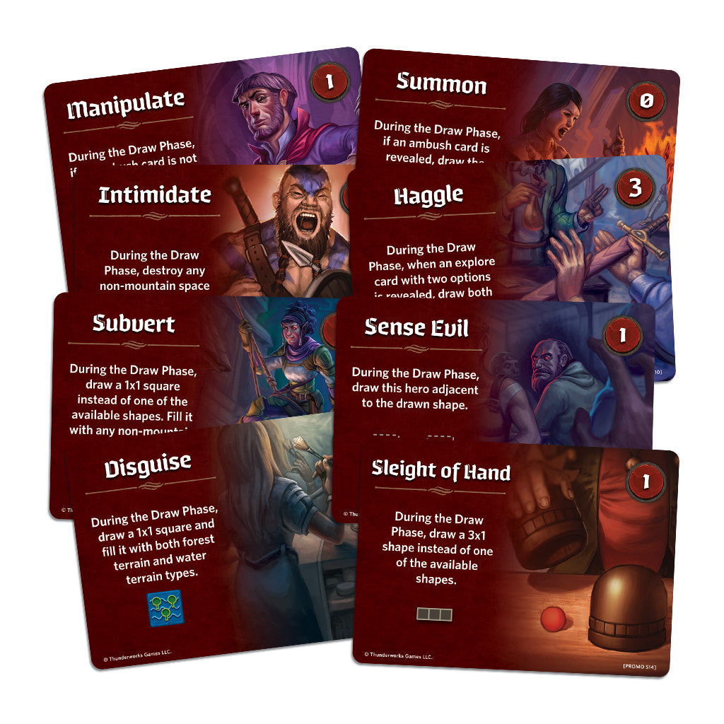 8 more "skills" promo cards for Cartographers