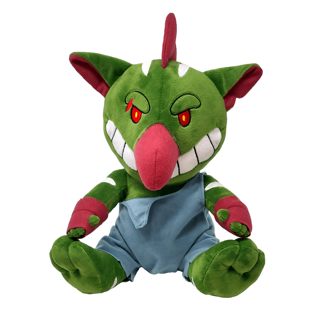 Front facing look at the goblin plushie "Nargash"