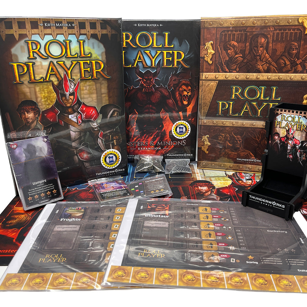 All Roll Player products on table together