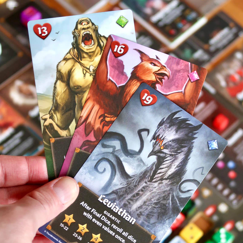 3 new monsters to fight against in Roll Player: Fiends & Familiars, including Leviathan