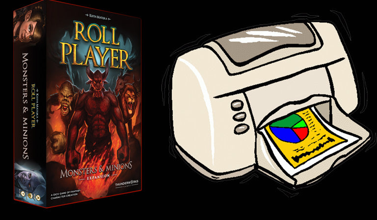 Roll Player Monsters & Minions box plus printer