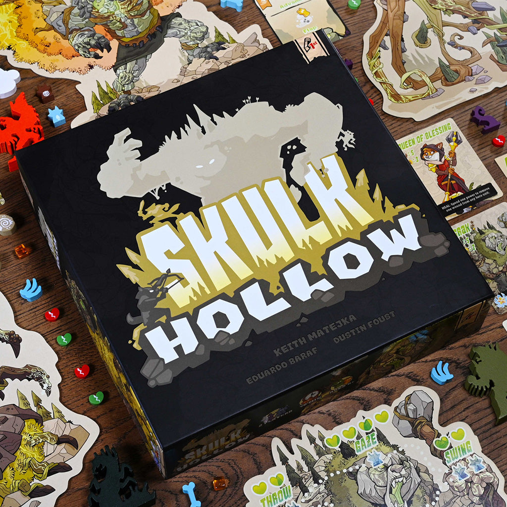 Skulk Hollow box on top of table with components.