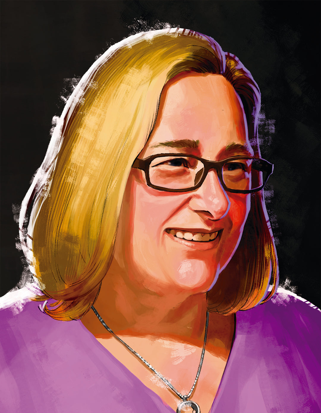 Illustrated portrait of Claire Matejka